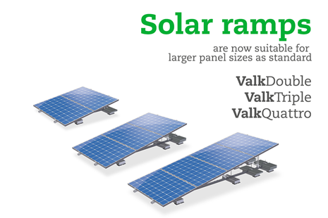 The solar ramps have been upgraded! Now suitable for larger panel sizes ...