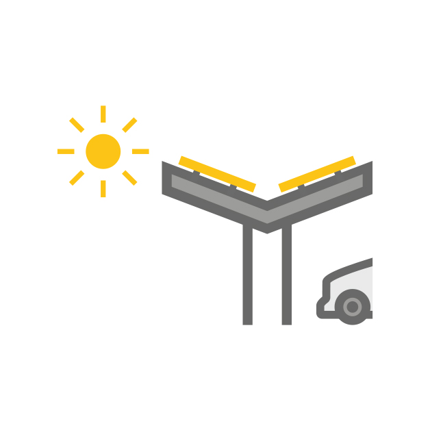 Zonnepanelen carport ValkTop icoon