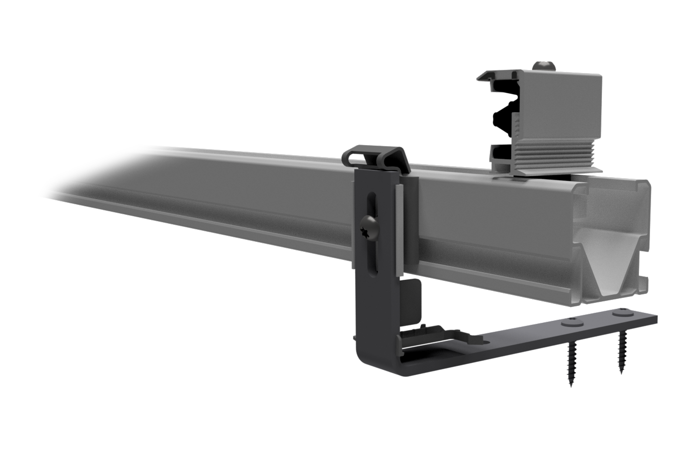 3D drawing of ValkAce Bitumen Portrait Roof Hook