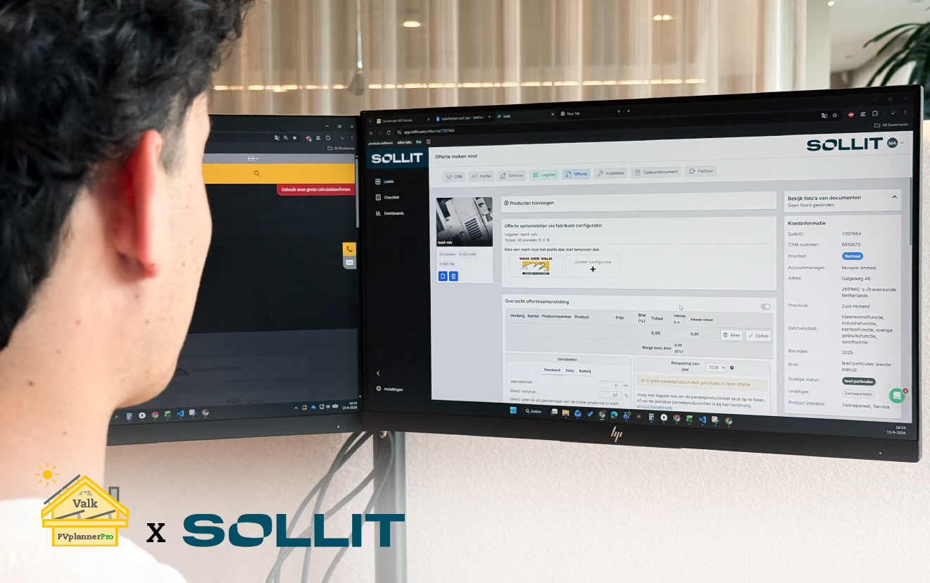 Sollit x ValkPVplannerPro koppeling